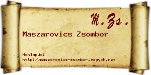 Maszarovics Zsombor névjegykártya